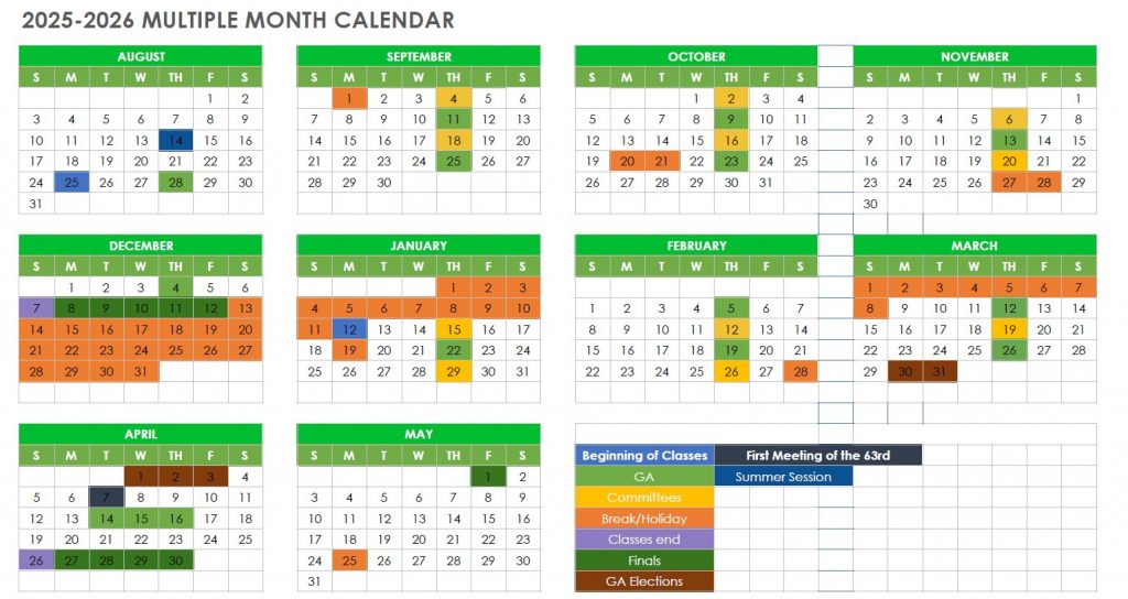 2025-2026 GA Calendar